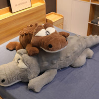 CuddleCroc XL Pluche Kussen | 150CM Grote Zachte Krokodil Knuffeldier Speelgoed voor Kinderen & Geschenken