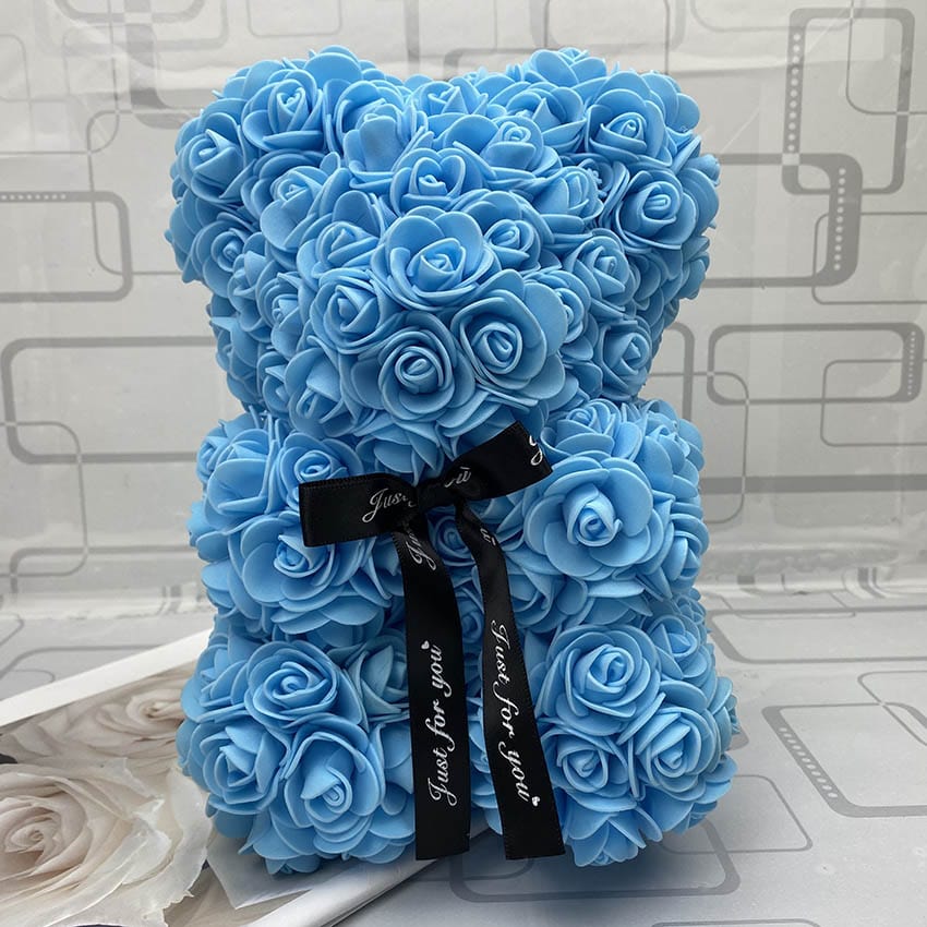 PetalCuddle Eeuwige Roos Beer  | Romantische kunstbloemen teddy voor Moederdag en feesten