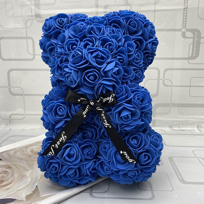PetalCuddle Eeuwige Roos Beer  | Romantische kunstbloemen teddy voor Moederdag en feesten