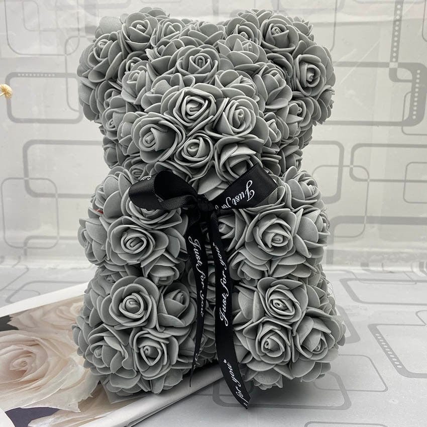 PetalCuddle Eeuwige Roos Beer  | Romantische kunstbloemen teddy voor Moederdag en feesten