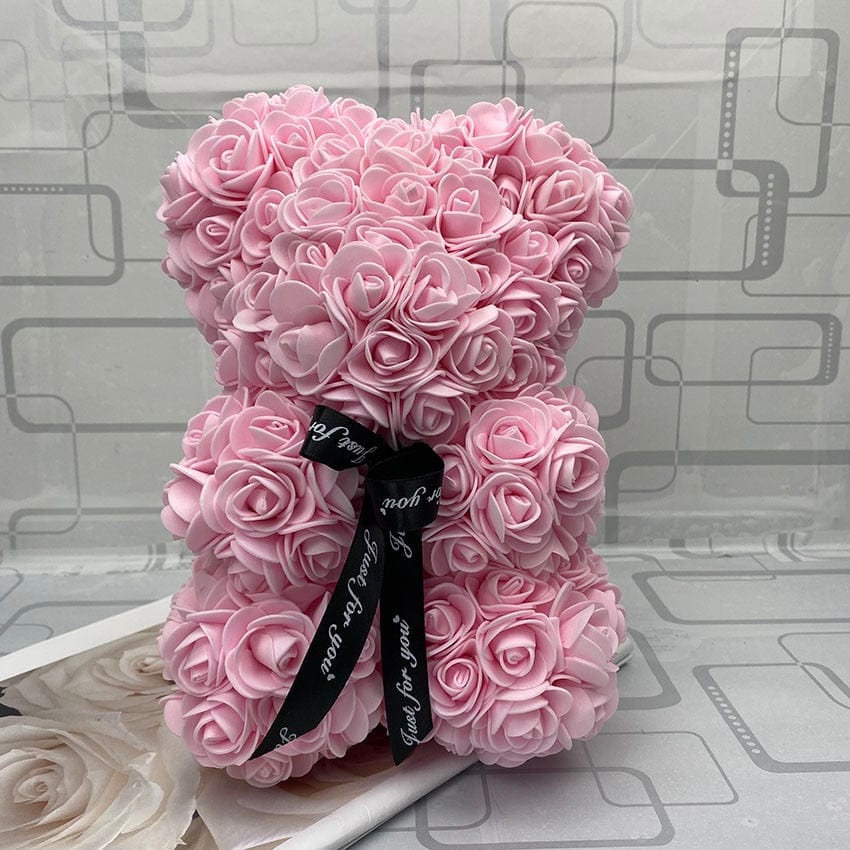 PetalCuddle Eeuwige Roos Beer  | Romantische kunstbloemen teddy voor Moederdag en feesten