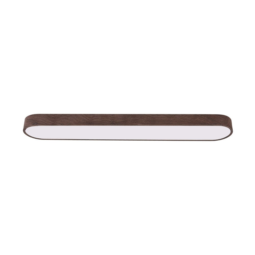 Nordic Glow LED Plafondmontage Ovaal met Houten Accent