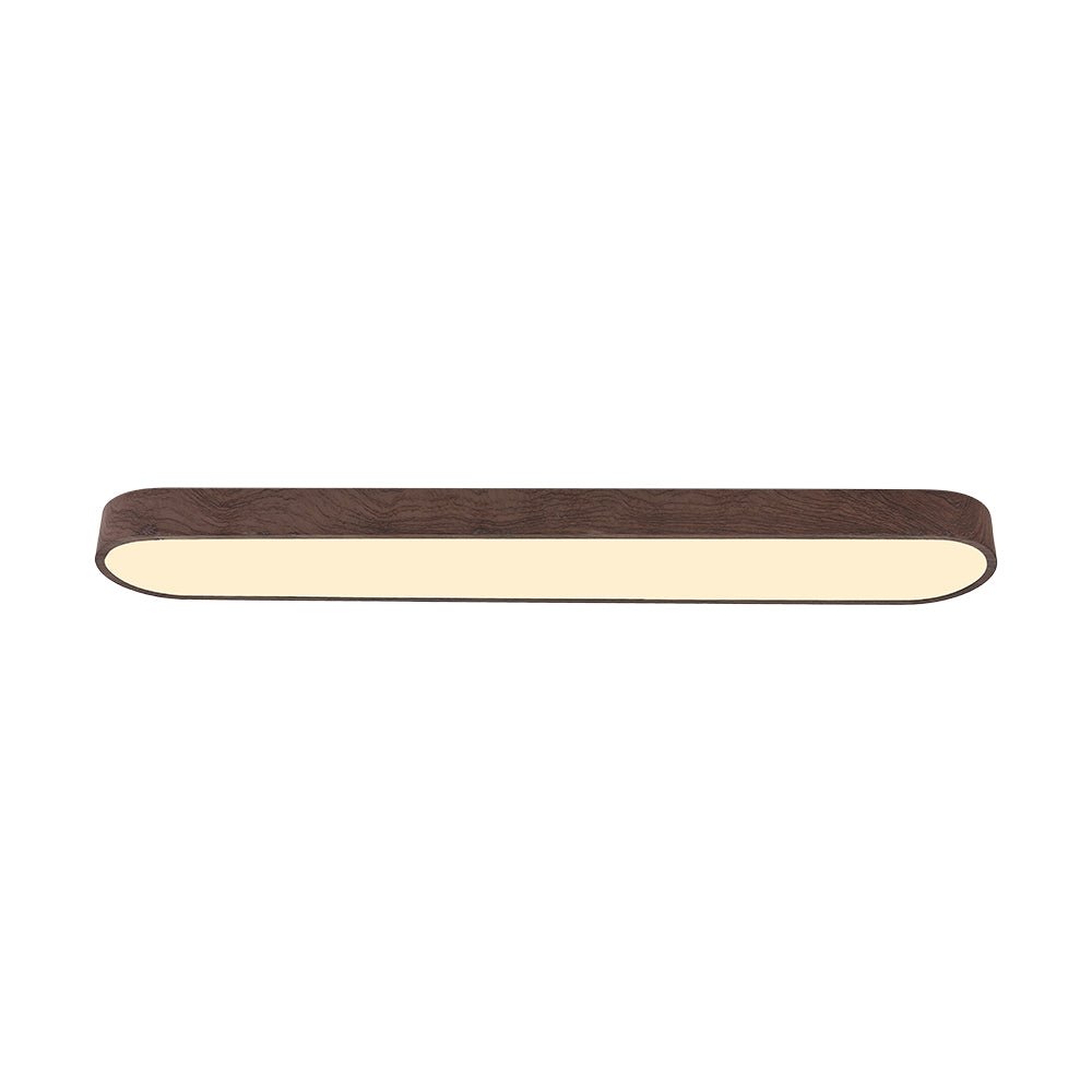 Nordic Glow LED Plafondmontage Ovaal met Houten Accent