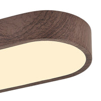 Nordic Glow LED Plafondmontage Ovaal met Houten Accent