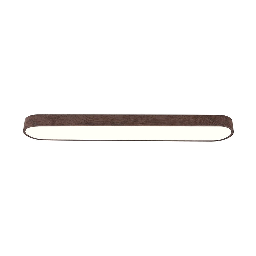 Nordic Glow LED Plafondmontage Ovaal met Houten Accent