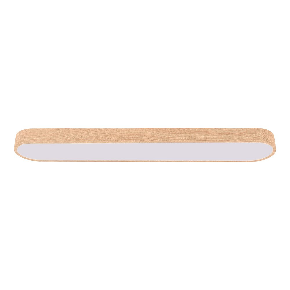 Nordic Glow LED Plafondmontage Ovaal met Houten Accent