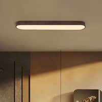 Nordic Glow LED Plafondmontage Ovaal met Houten Accent