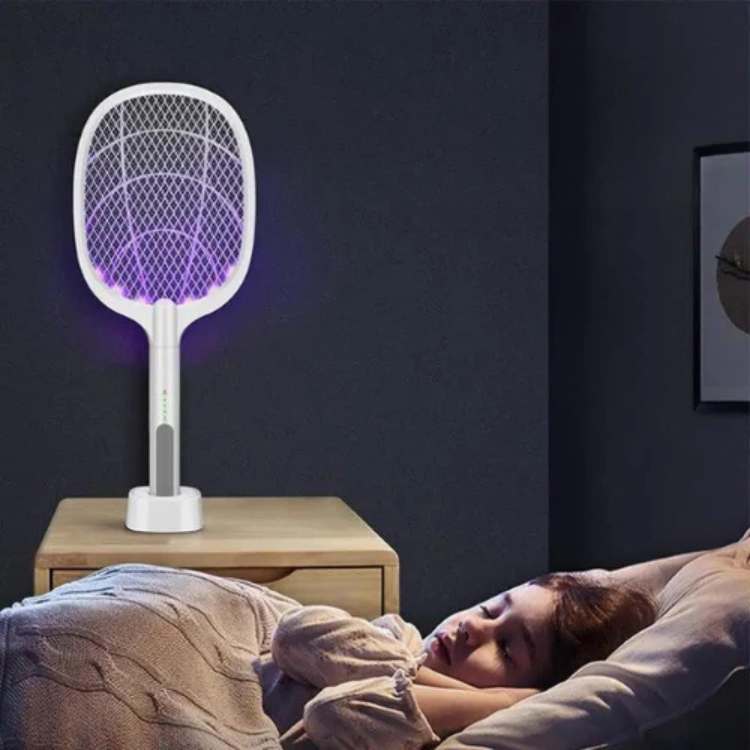 PestZap Oplaadbare Muggenverdelger – 2-in-1 Racket & Staande Lamp