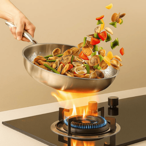 Pan voor Inductie & Gas | Pan zonder Coating van Titanium | Bratix