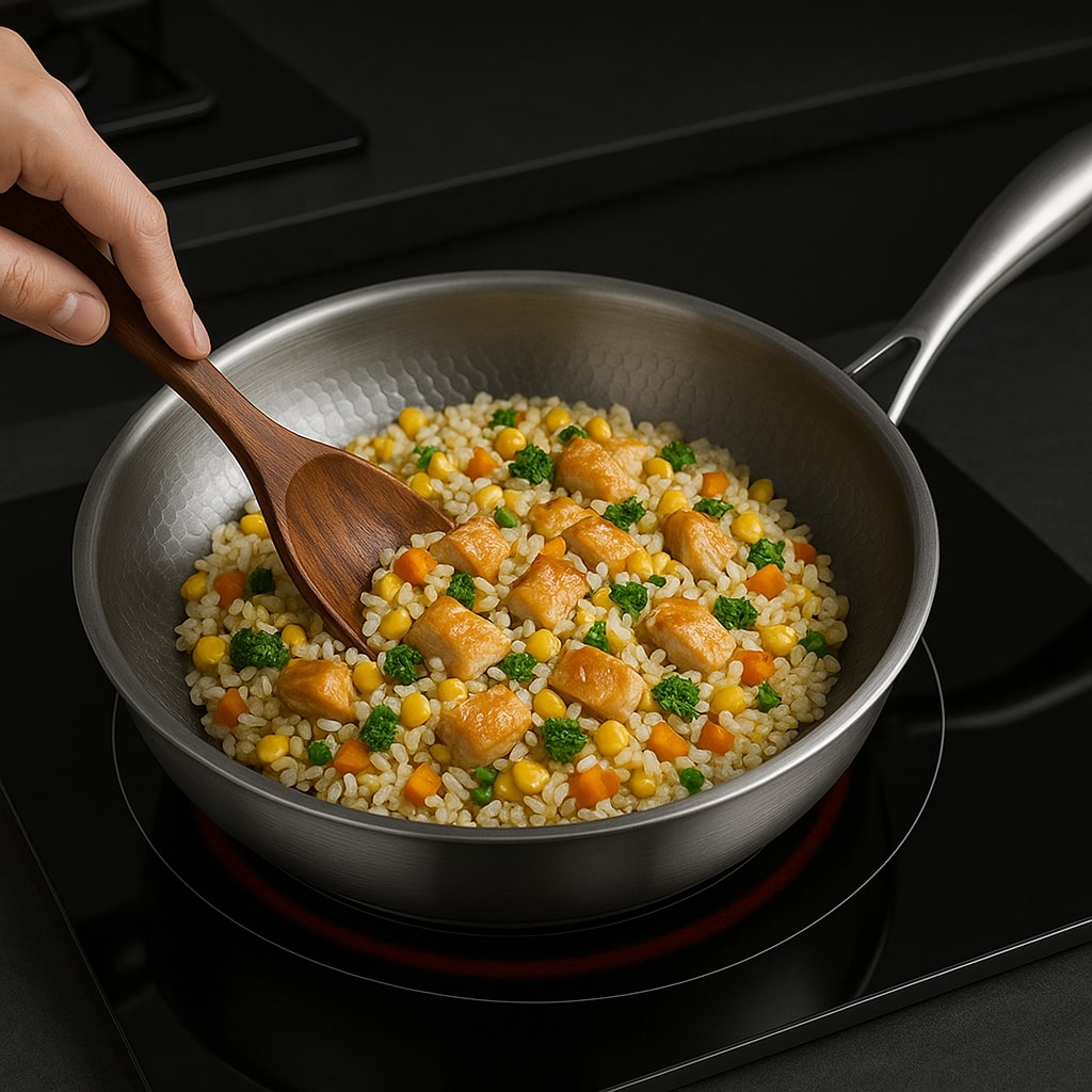 Pan voor Inductie & Gas | Pan zonder Coating van Titanium | Bratix