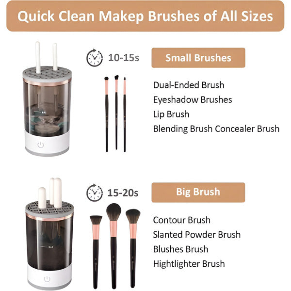 Kwastenreiniger | Make-up Kwasten Reinigen | Elektrische Kwastenreiniger | KwastenClean