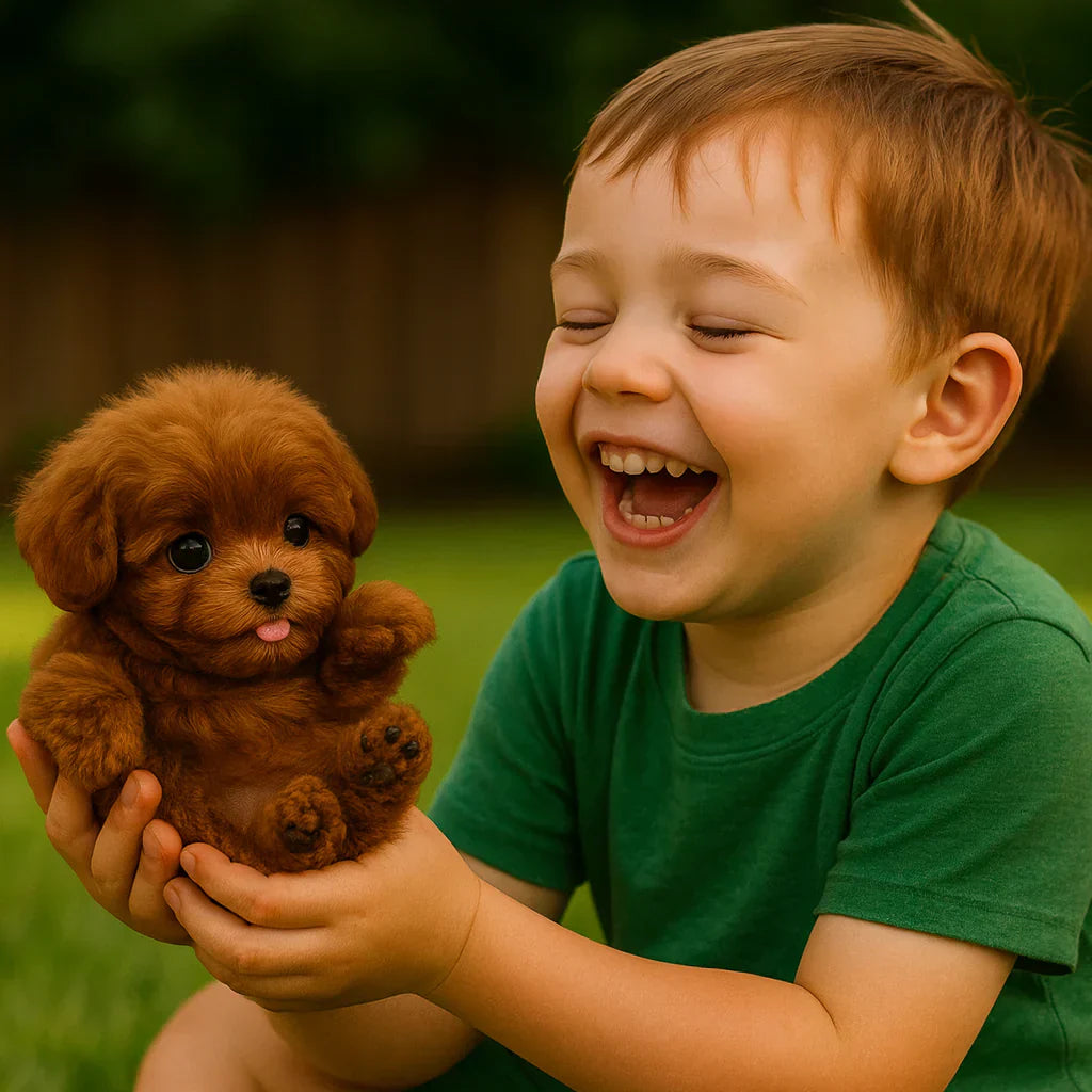 Interactieve Pluche Puppy - Realistisch Knuffeldier voor Kinderen en Volwassenen met Bewegingen en Geluiden