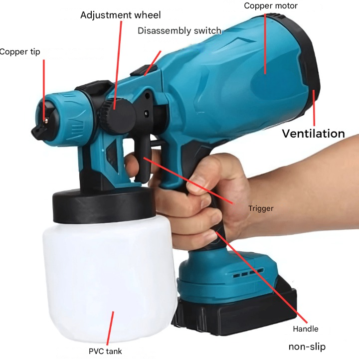 Draadloze elektrische verfspuitpistool – VeloPro