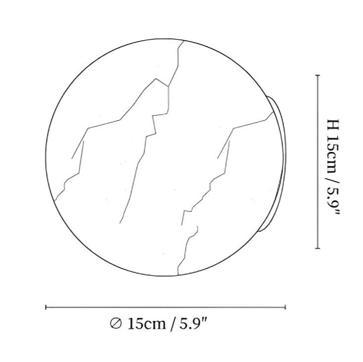 Alabaster Elegance Japandi Mini Orb Wandlamp
