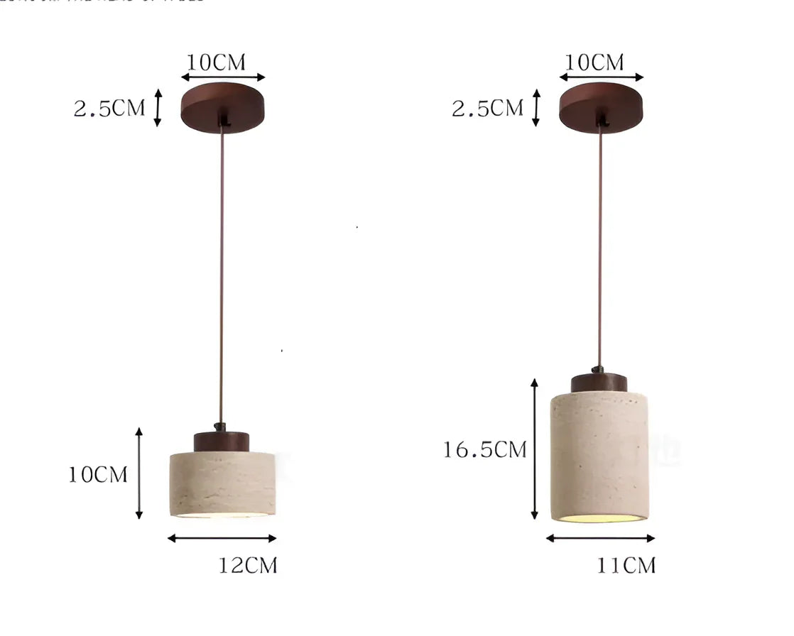 Janette Travertine Hanglamp