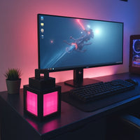 Minecraft Lamp | Draadloze Tafellamp | Nachtlamp | Wandlamp binnen | PixelLicht