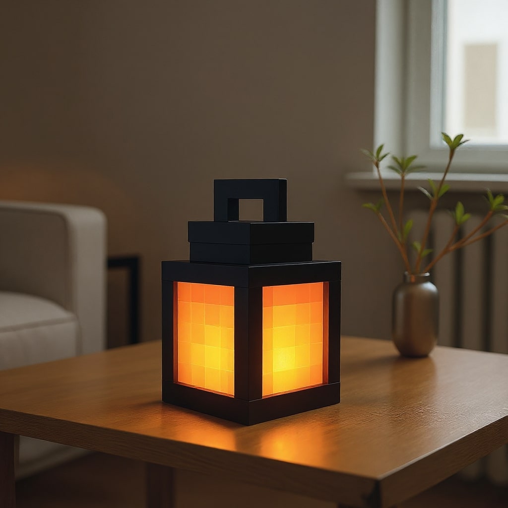 Minecraft Lamp | Draadloze Tafellamp | Nachtlamp | Wandlamp binnen | PixelLicht
