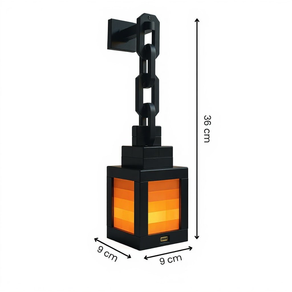 Minecraft Lamp | Draadloze Tafellamp | Nachtlamp | Wandlamp binnen | PixelLicht