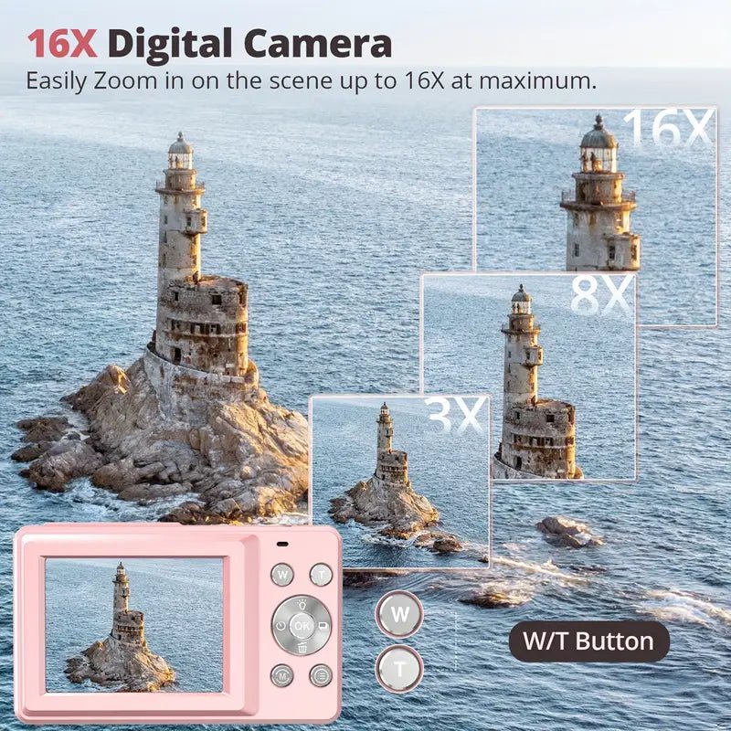 Skanto | Vintage Digitale Camera | 1080p Video en HD-Foto | Compact Ontwerp