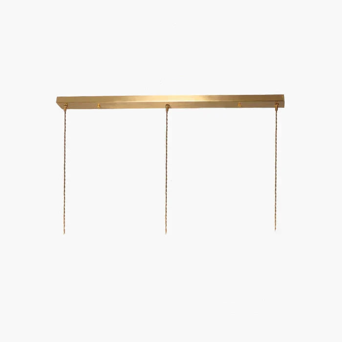 Vintage glazen hanglamp met gestreepte kap en gouden afwerking