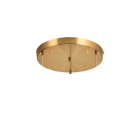 Vintage glazen hanglamp met gestreepte kap en gouden afwerking