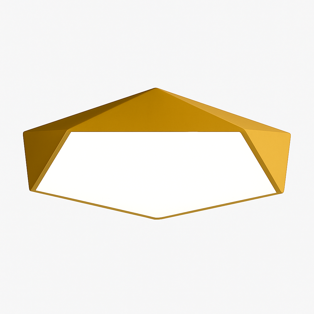 Design LED geometrische plafondlamp in kleur
