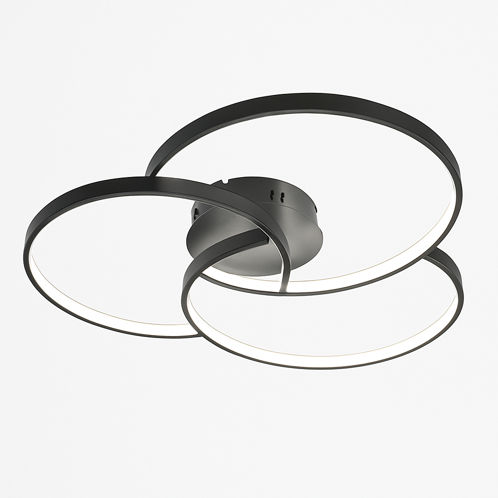 Design LED plafondlamp rozet drie cirkels Bwart