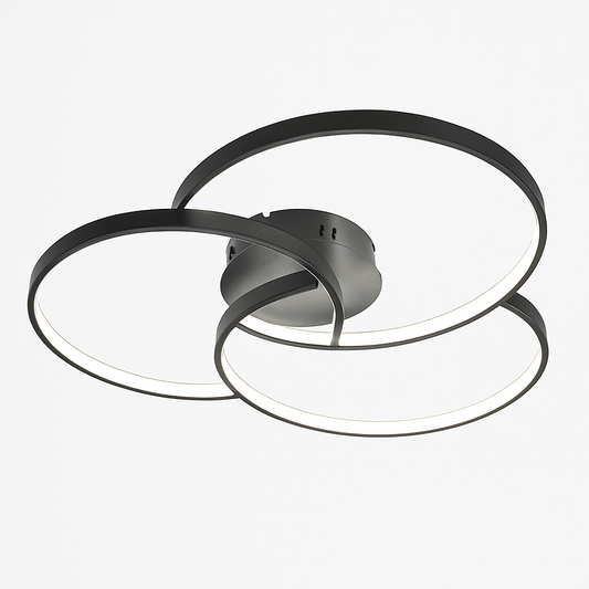 Design LED plafondlamp rozet drie cirkels Bwart