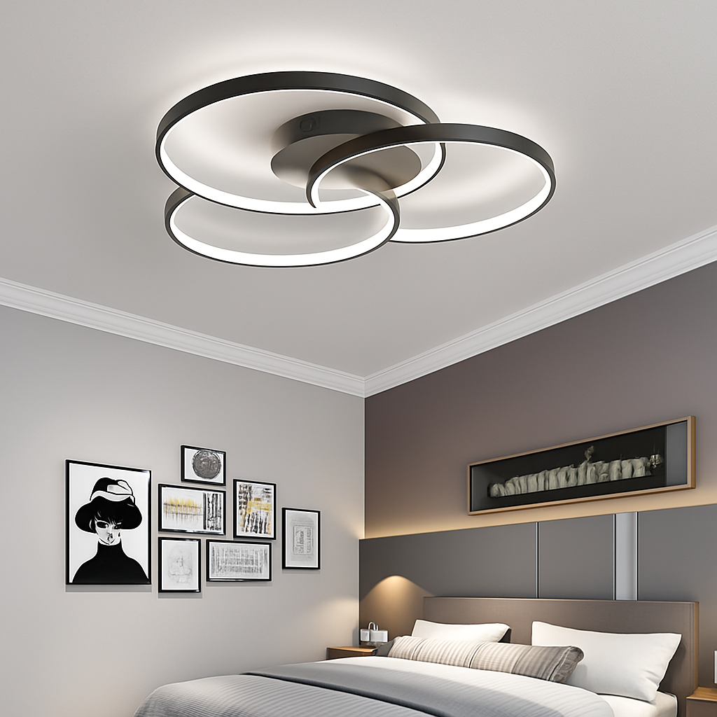Design LED plafondlamp rozet drie cirkels Bwart