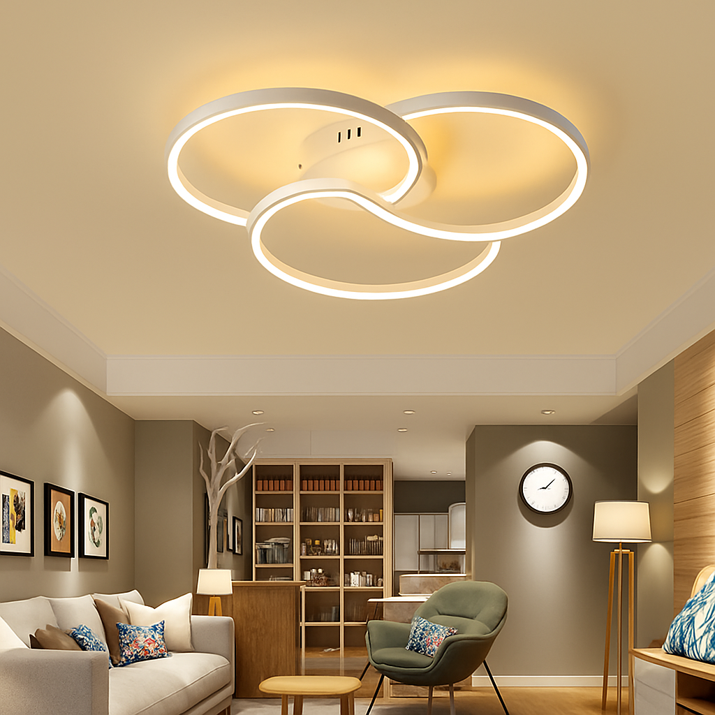 Design LED plafondlamp rozet drie cirkels Bwart