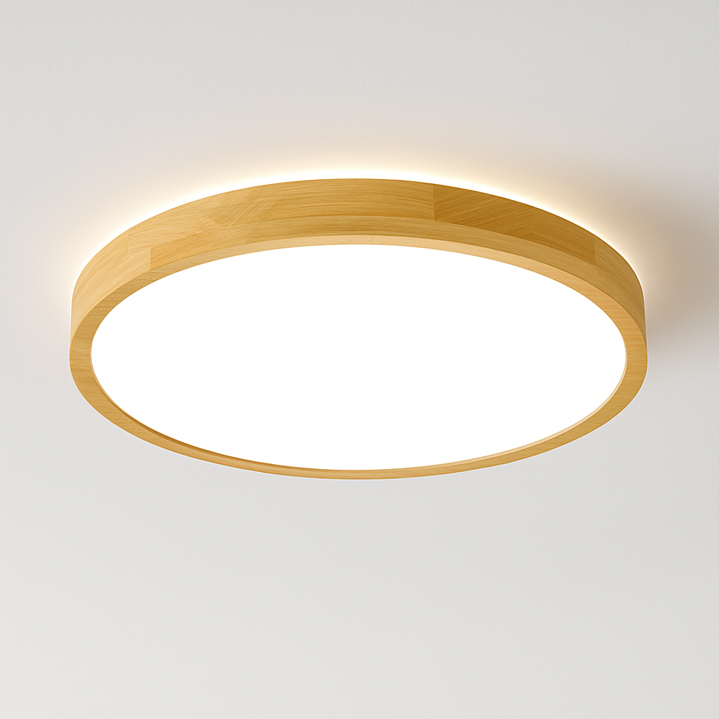 LED-houten plafondlamp (verschillende vormen)