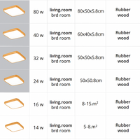 LED-houten plafondlamp (verschillende vormen)