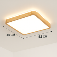 LED-houten plafondlamp (verschillende vormen)