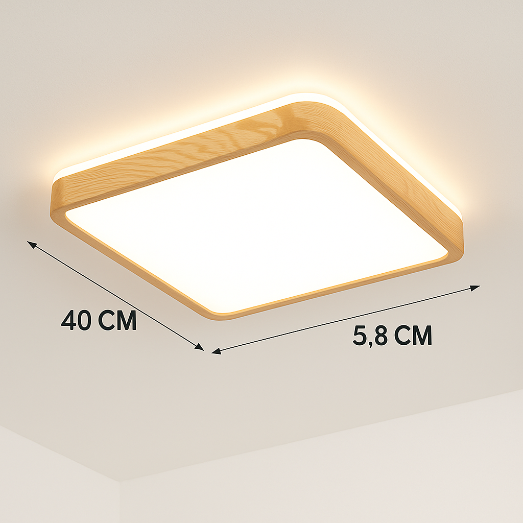 LED-houten plafondlamp (verschillende vormen)