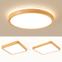 LED-houten plafondlamp (verschillende vormen)