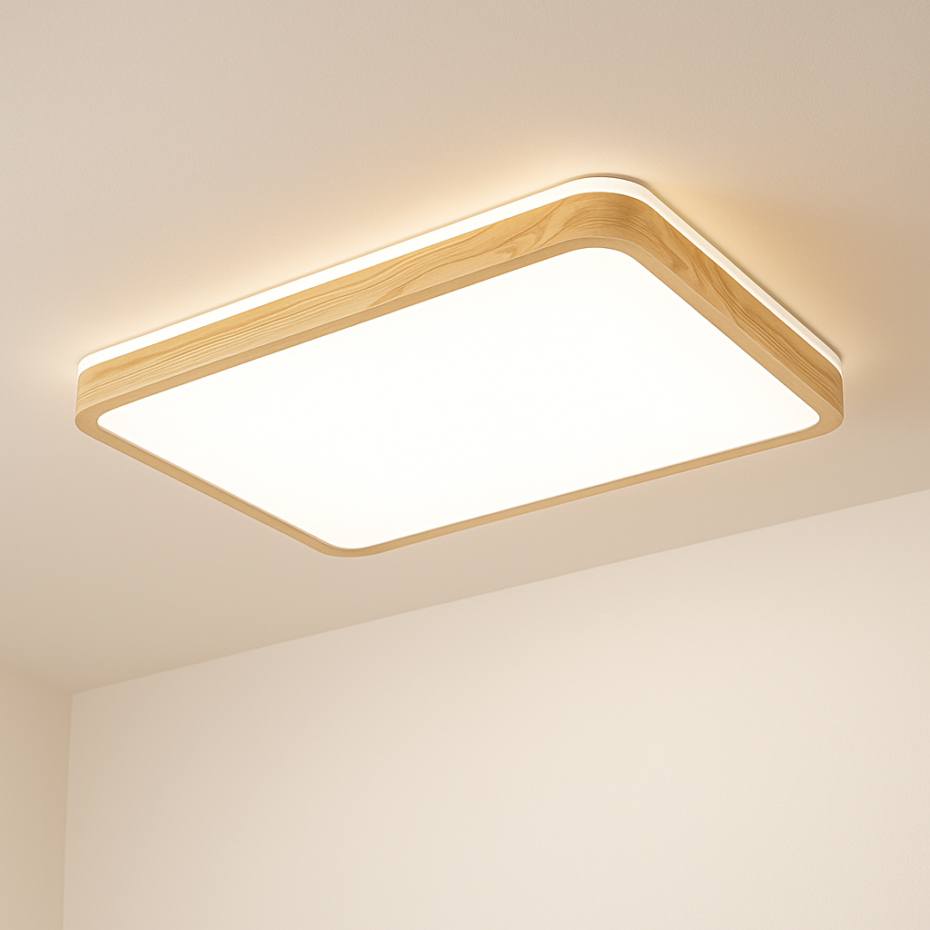 LED-houten plafondlamp (verschillende vormen)