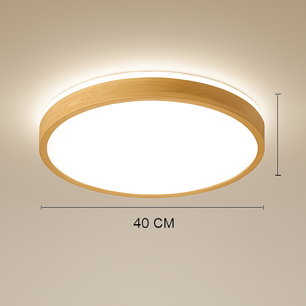 LED-houten plafondlamp (verschillende vormen)