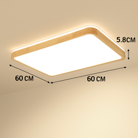 LED-houten plafondlamp (verschillende vormen)