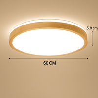 LED-houten plafondlamp (verschillende vormen)