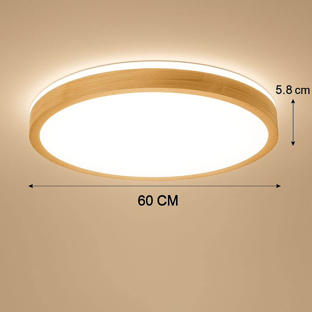 LED-houten plafondlamp (verschillende vormen)