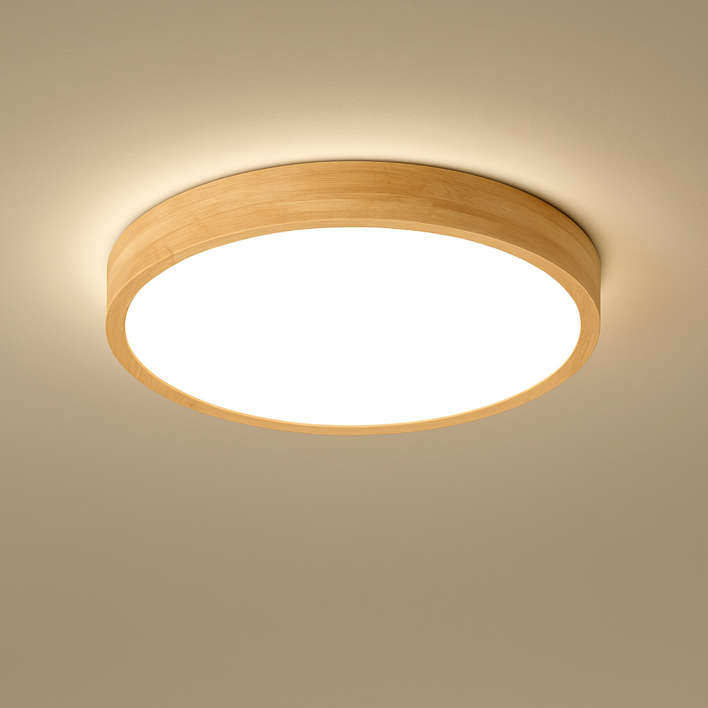 LED-houten plafondlamp (verschillende vormen)