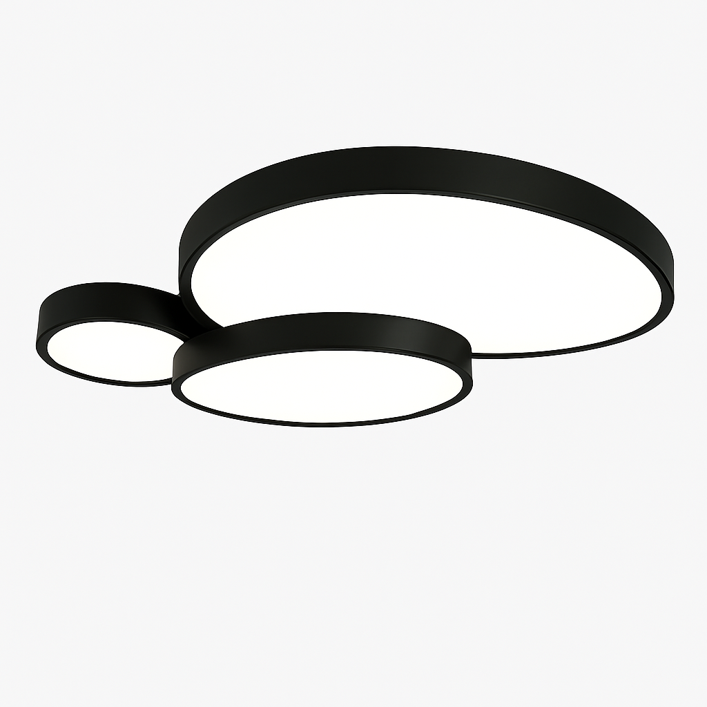 Design LED plafondlamp decoratief zwart wit