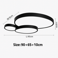 Design LED plafondlamp decoratief zwart wit