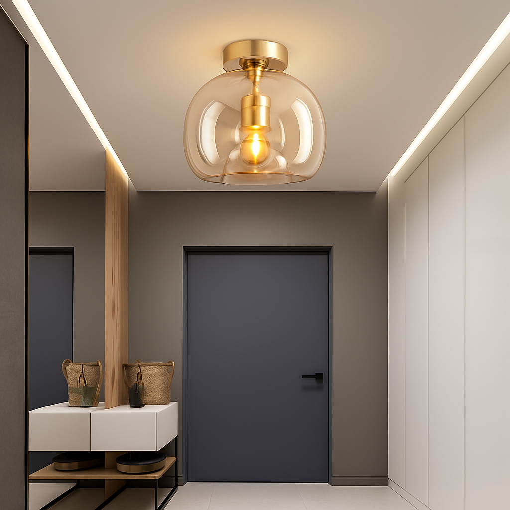 Moderne LED Glazen Plafondlamp