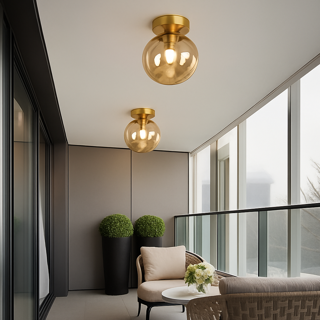 Moderne LED Glazen Plafondlamp
