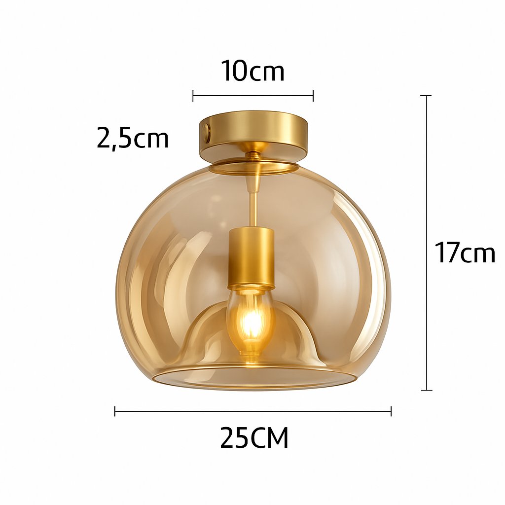 Moderne LED Glazen Plafondlamp