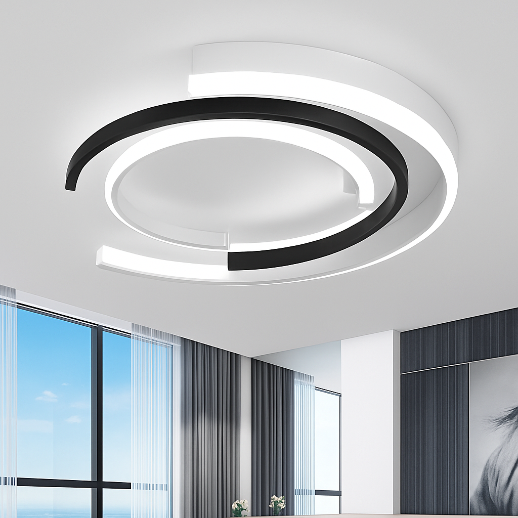 Moderne LED-plafondlamp in boogvorm