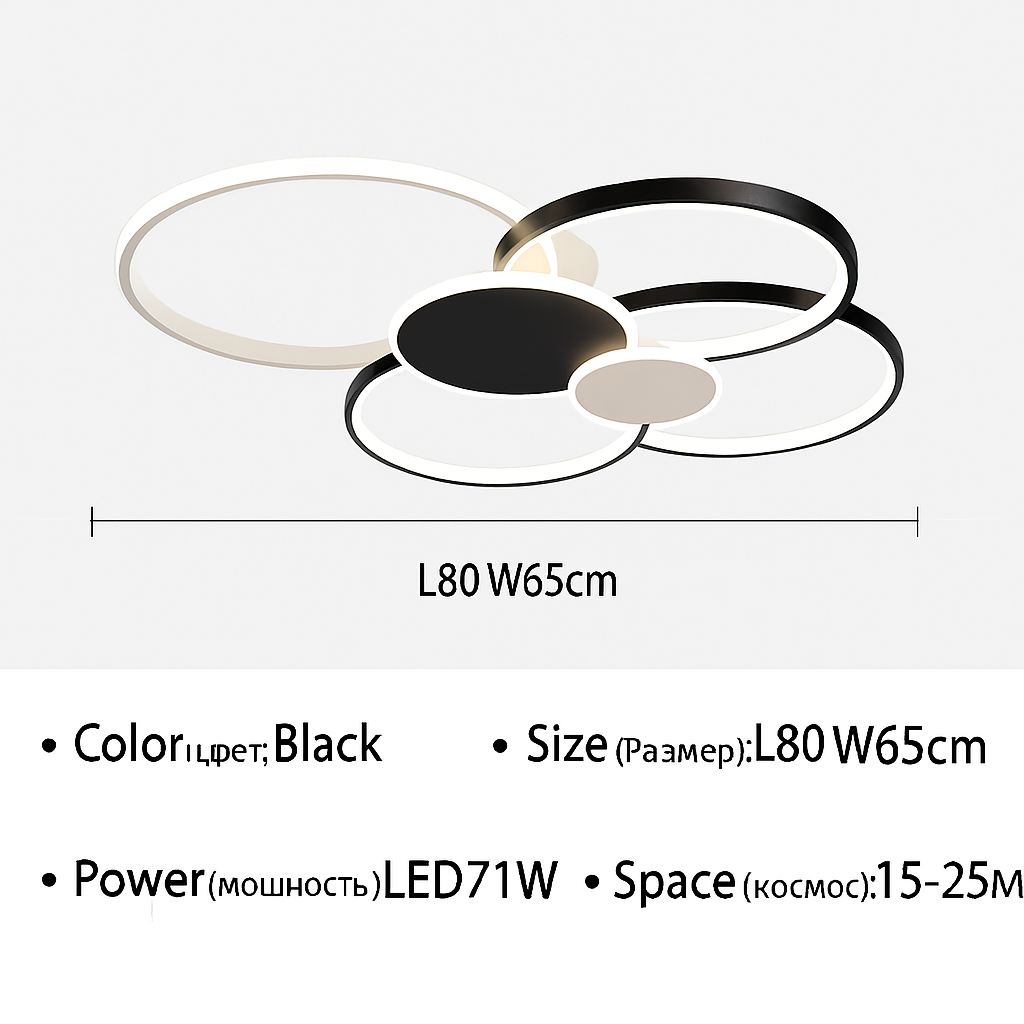 moderne dimbare LED plafondlamp met afstandsbediening