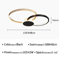 moderne dimbare LED plafondlamp met afstandsbediening