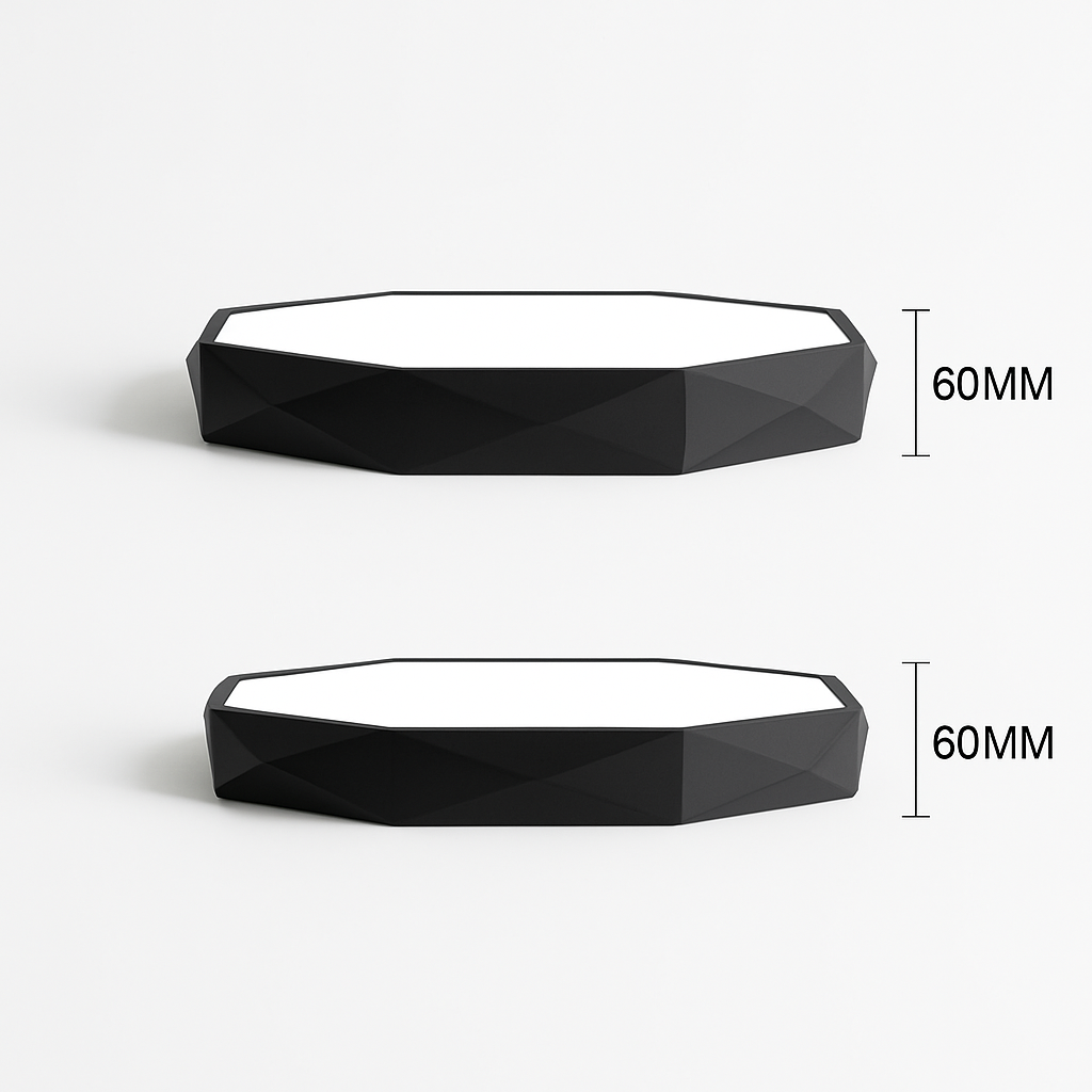 Zeer dunne gekleurde LED-plafondlamp octogoon Balkon